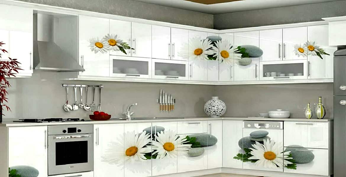 Desenli Mutfak Dolapları